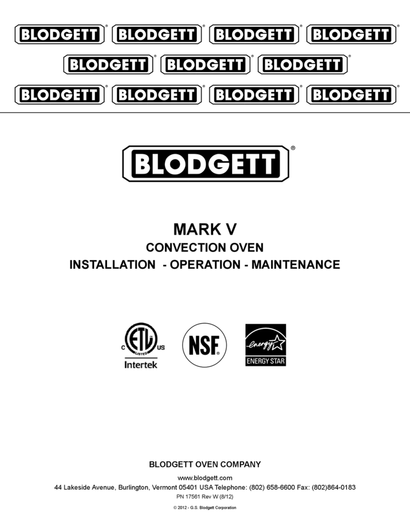 Blodgett Mark V Installation operation & maintenance