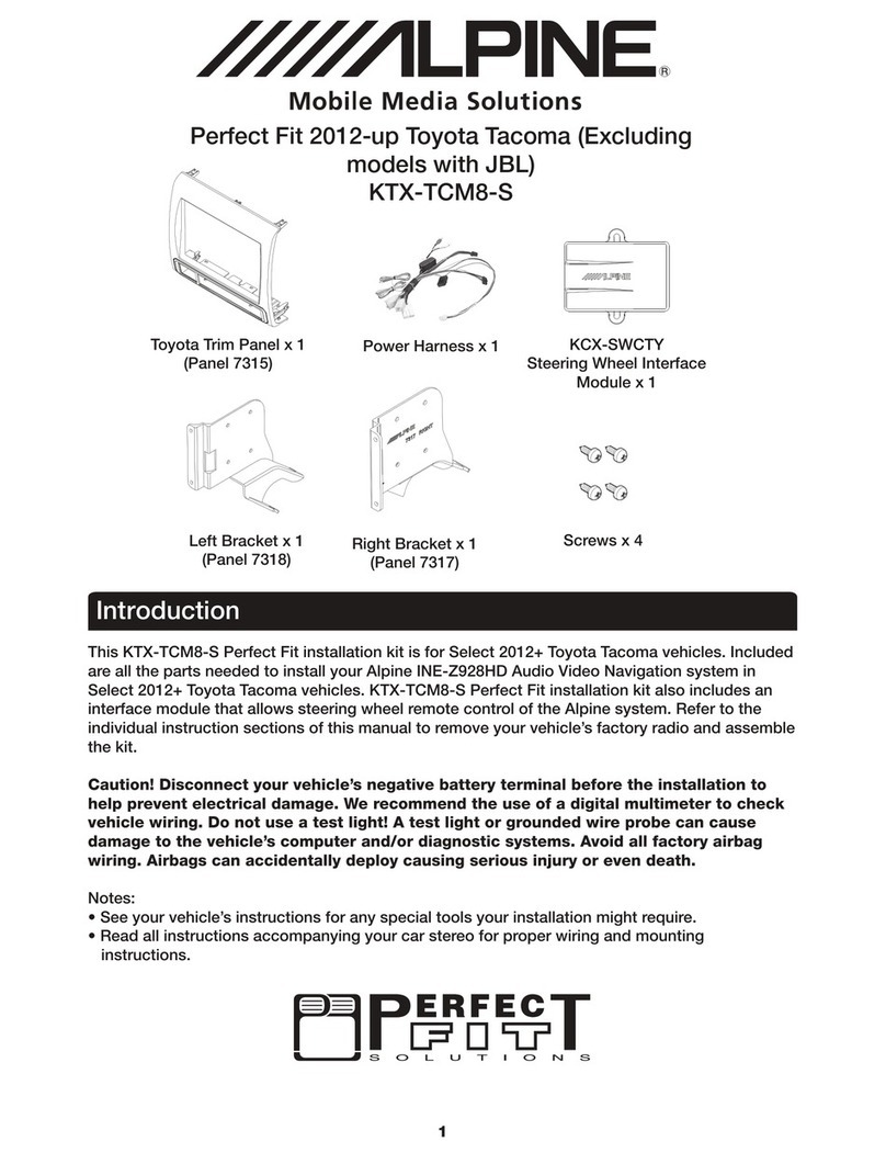 Alpine KTX-TCMS-5 Installation kit