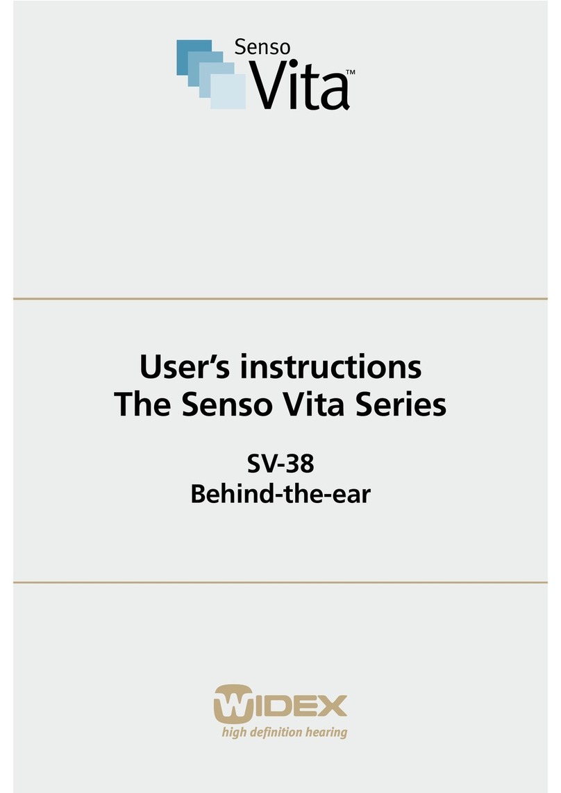 Widex Senso Vita SV-38 User manual Widex Senso Vita SV-38 User manual
