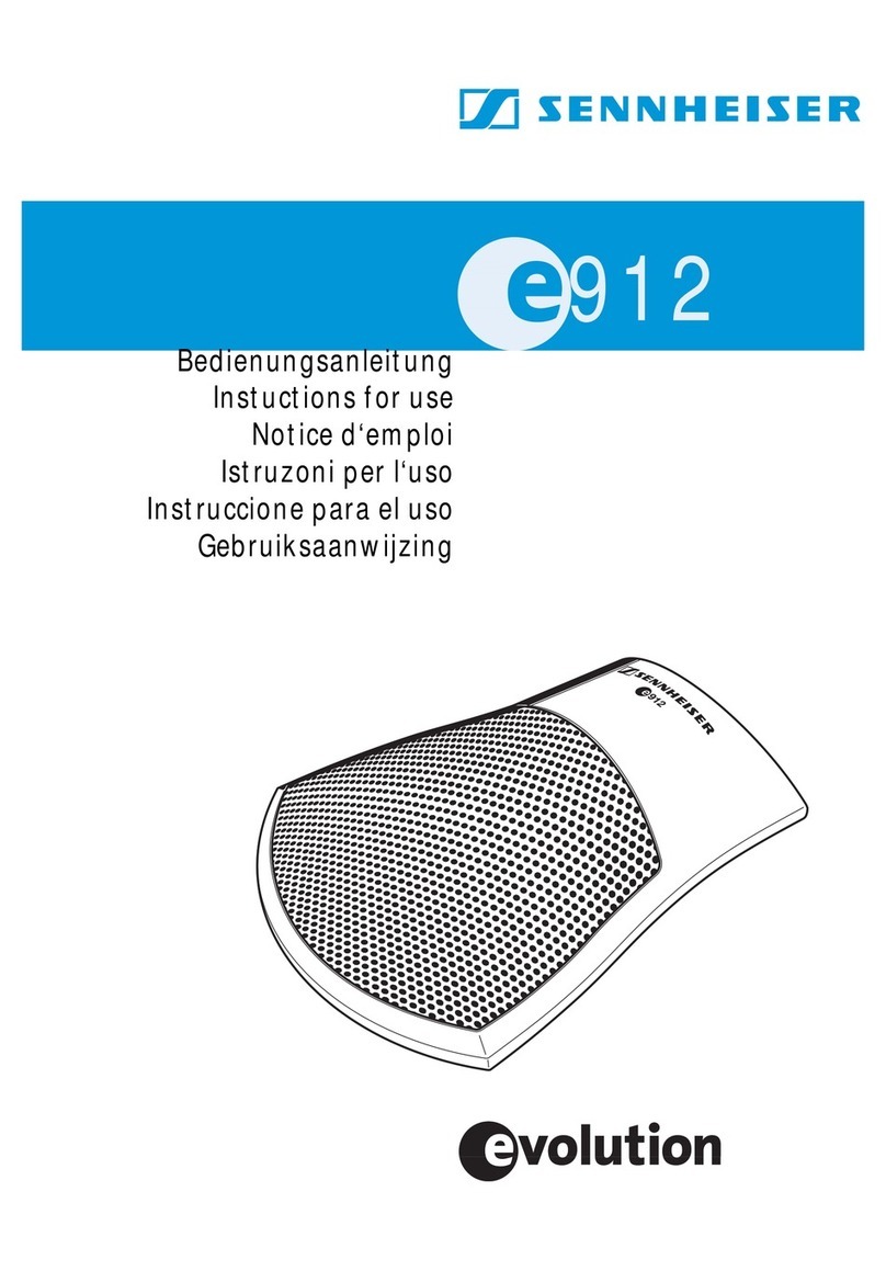 Sennheiser Evolution e 912 Instuctions for use