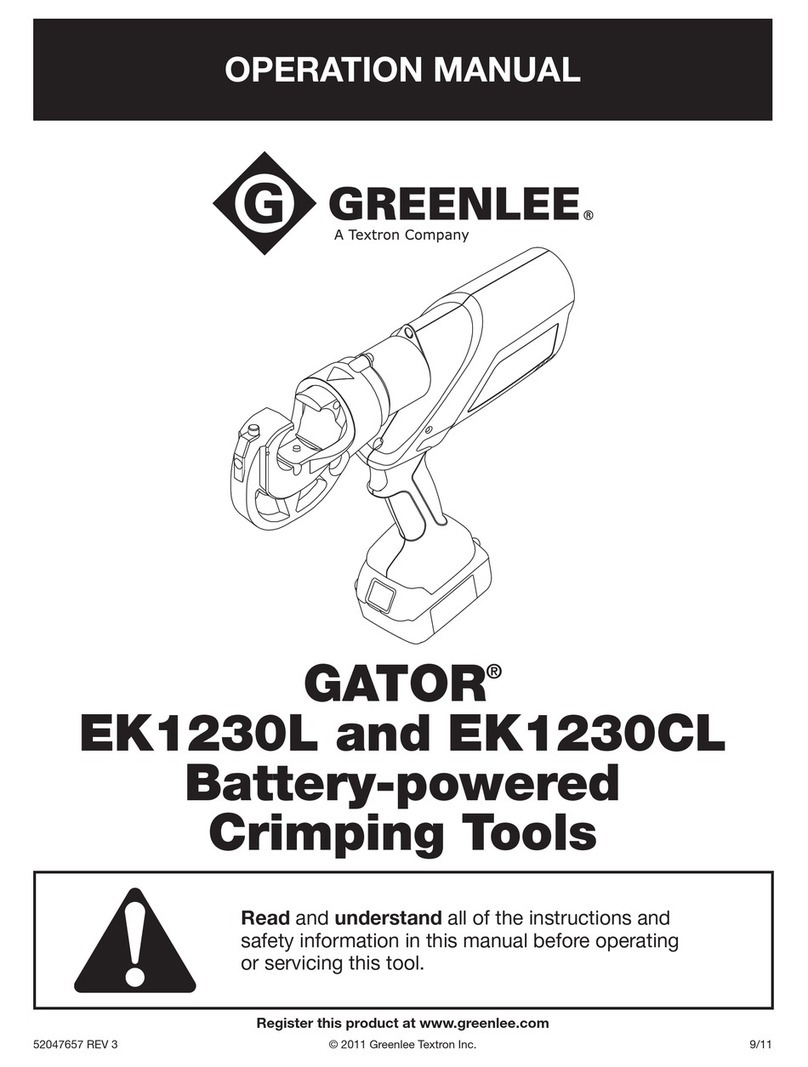 Greenlee GATOR EK1230L Operation manual
