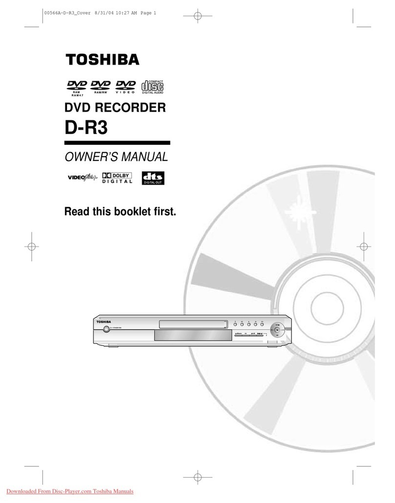 Toshiba D-R3 owner's manual