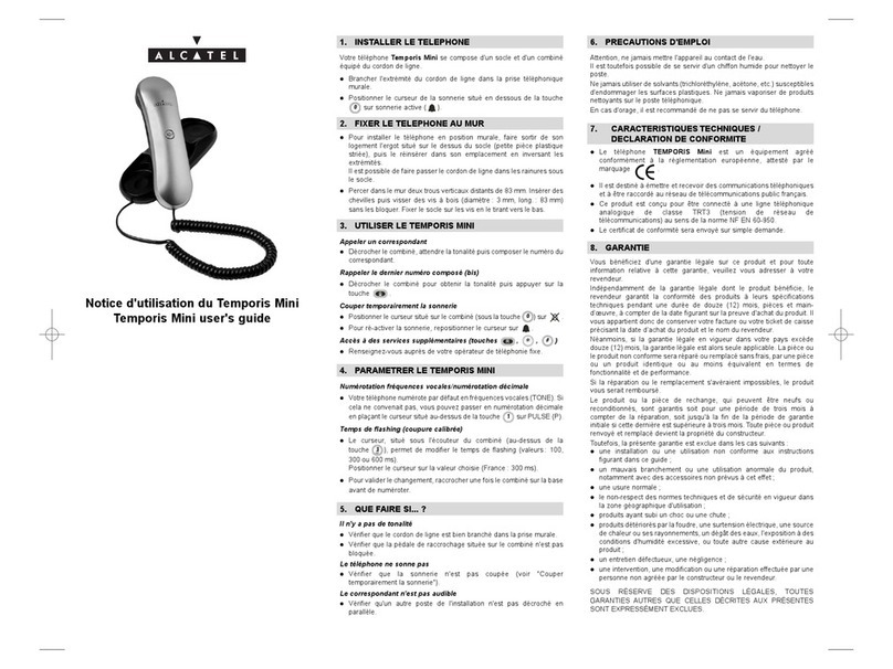 Alcatel Temporis Mini user guide