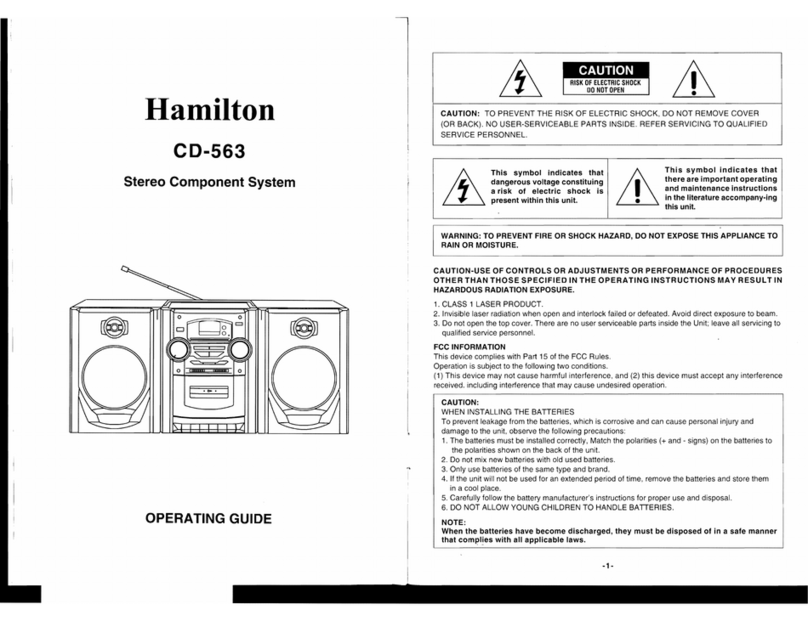 Hamilton CD-563 operating guide