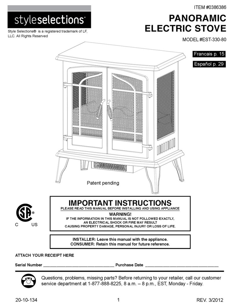 Style selections EST-330-80 Instructions for use