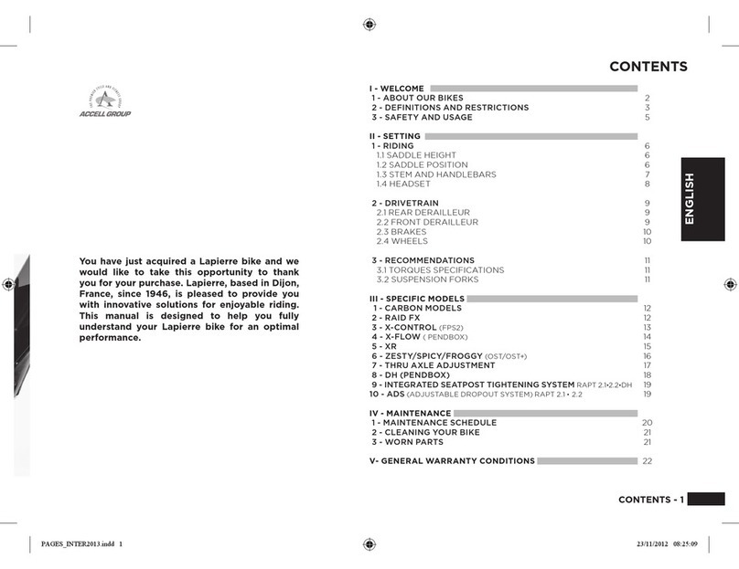 Lapierre EN14764 owner's manual