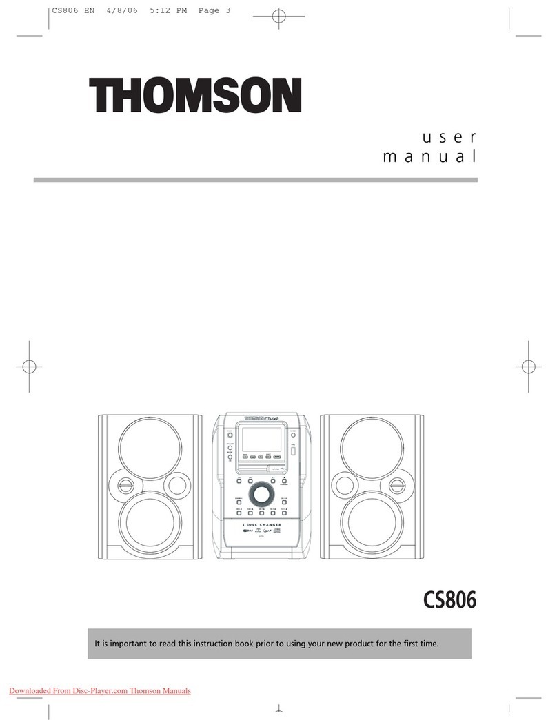 THOMSON CS806 user manual