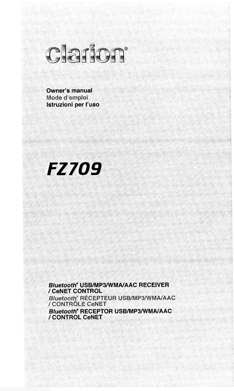 Clarion FZ709 User manual