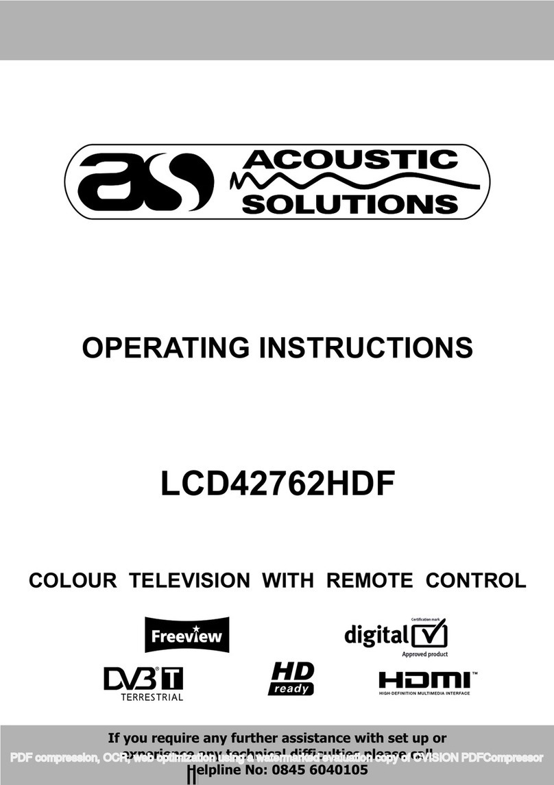 ACOUSTIC SOLUTIONS LCD42762HDF operating instructions