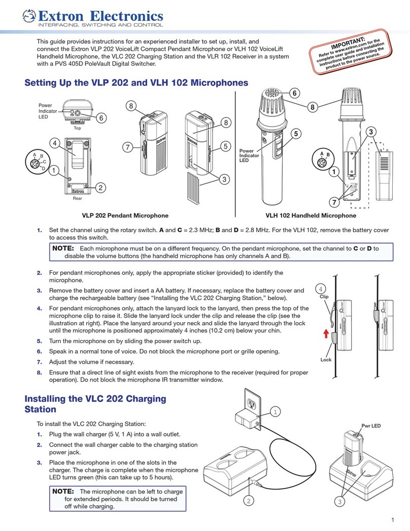 Extron electronics VoiceLift VLP 202 User instructions