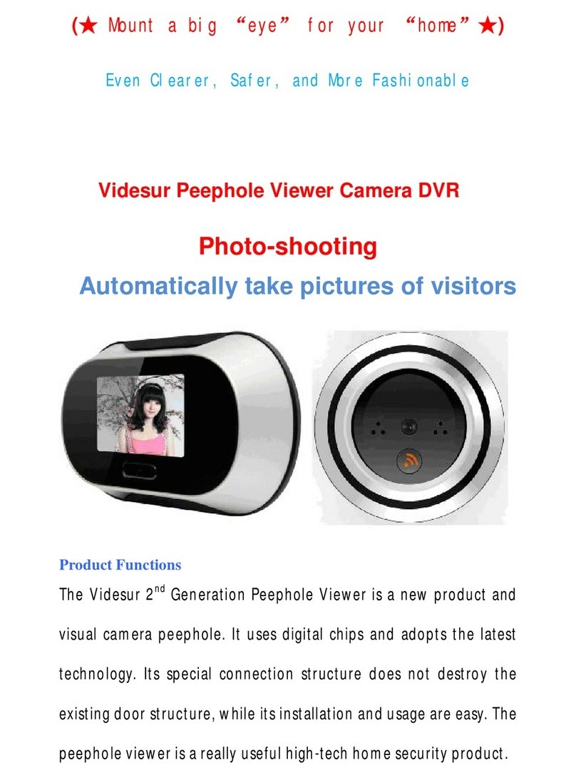 Videsur Peephole Viewer Camera DVR user guide