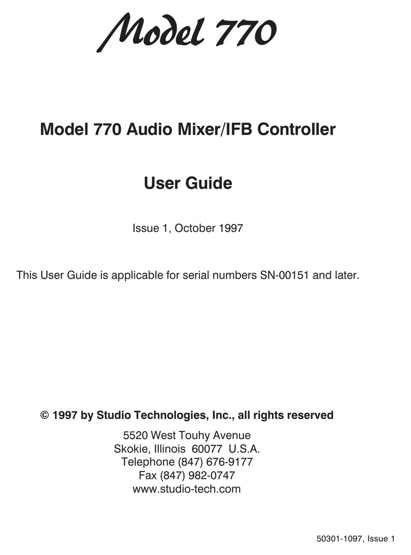 Studio Technologies 770 User manual