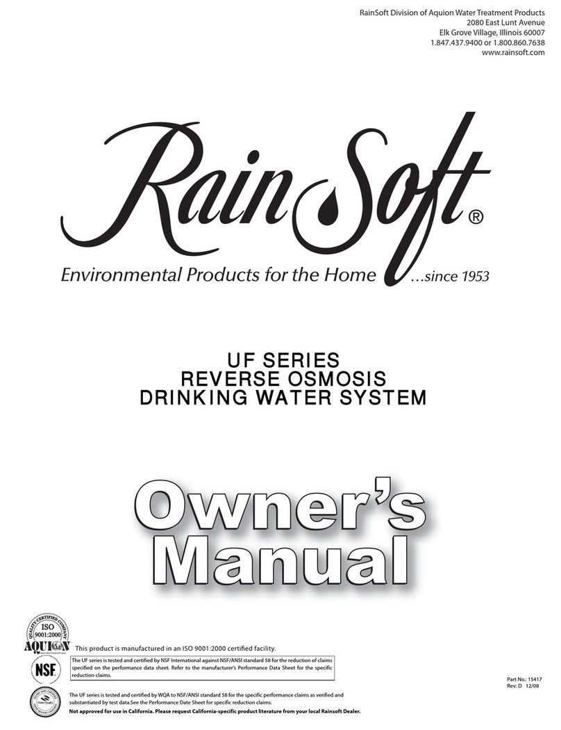 Rain Soft UF Series User manual