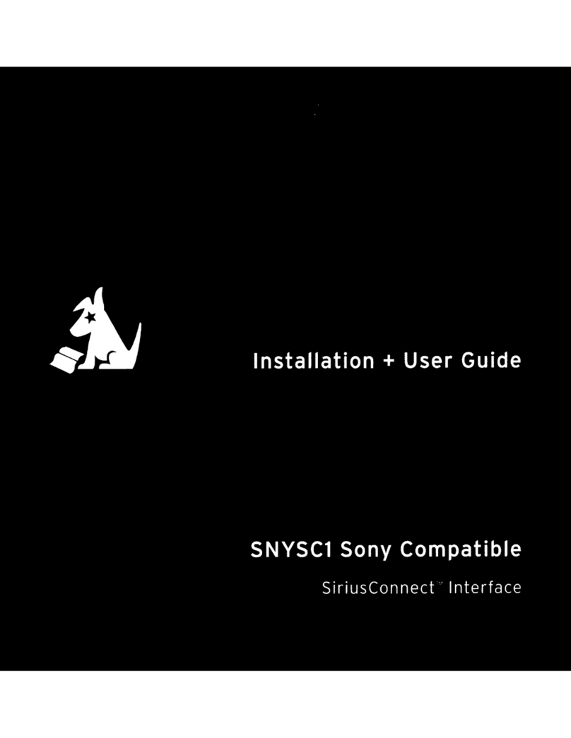 Sirius Satellite Radio SiriusConnect SNYSC1 Installation and user guide