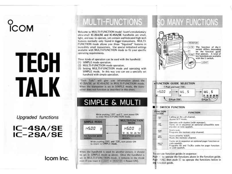 Icom IC-4SA Parts list manual