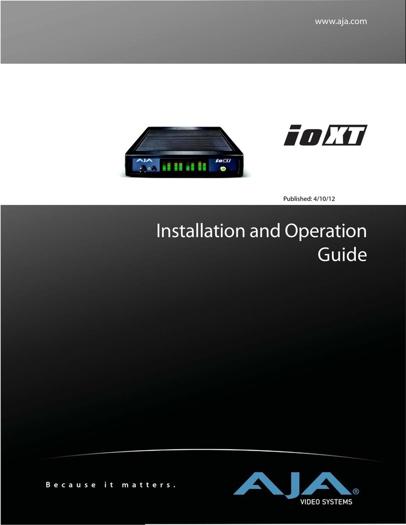 AJA ioXT Nstallation and operation guide