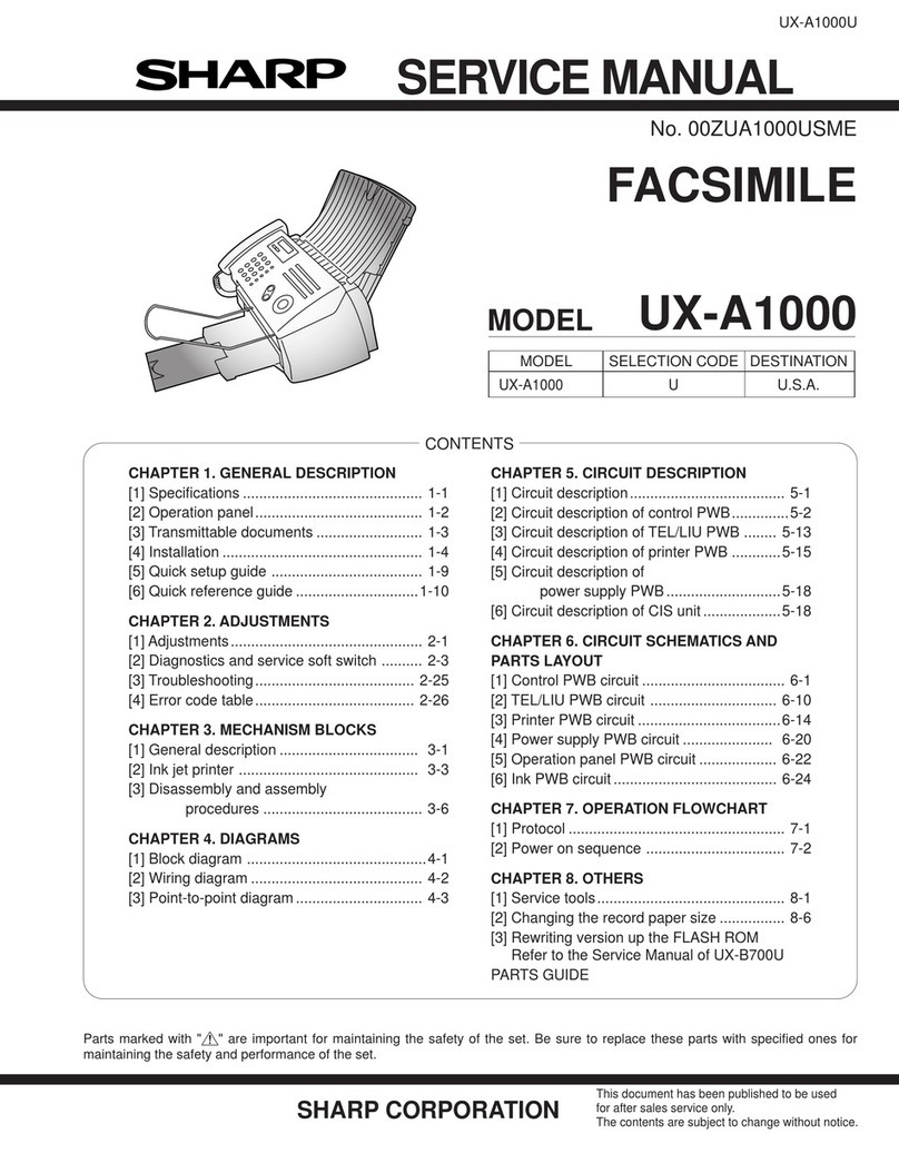 Sharp UX-A1000 Service manual