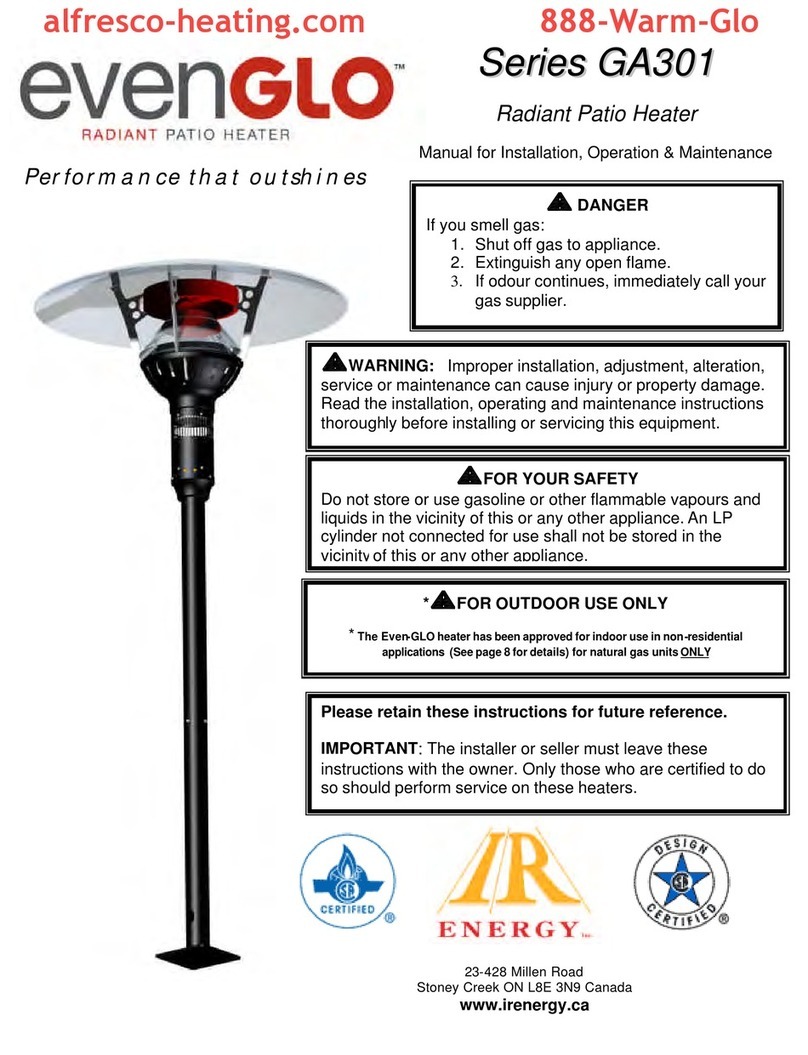 EvenGlo GA 301 H Installation, operation & maintenance manual EvenGlo GA 301 H Installation, operation & maintenance manual