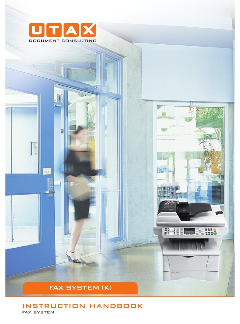 Utax FAX SYSTEM (K) Instruction handbook