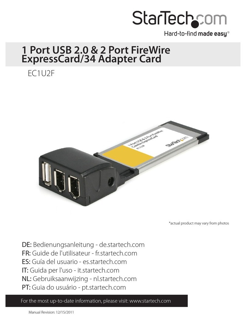 StarTech.com EC1U2F User manual StarTech.com EC1U2F User manual