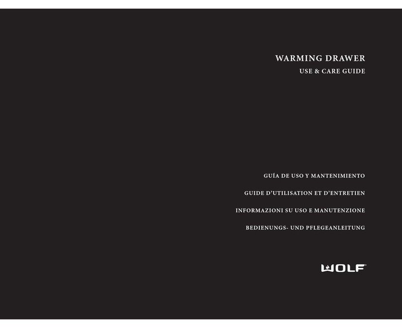 Wolf Warming Drawer Use & care guide