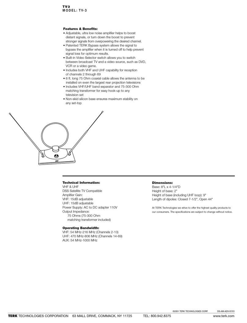 TERK Technologies TV3 user manual TERK Technologies TV3 user manual