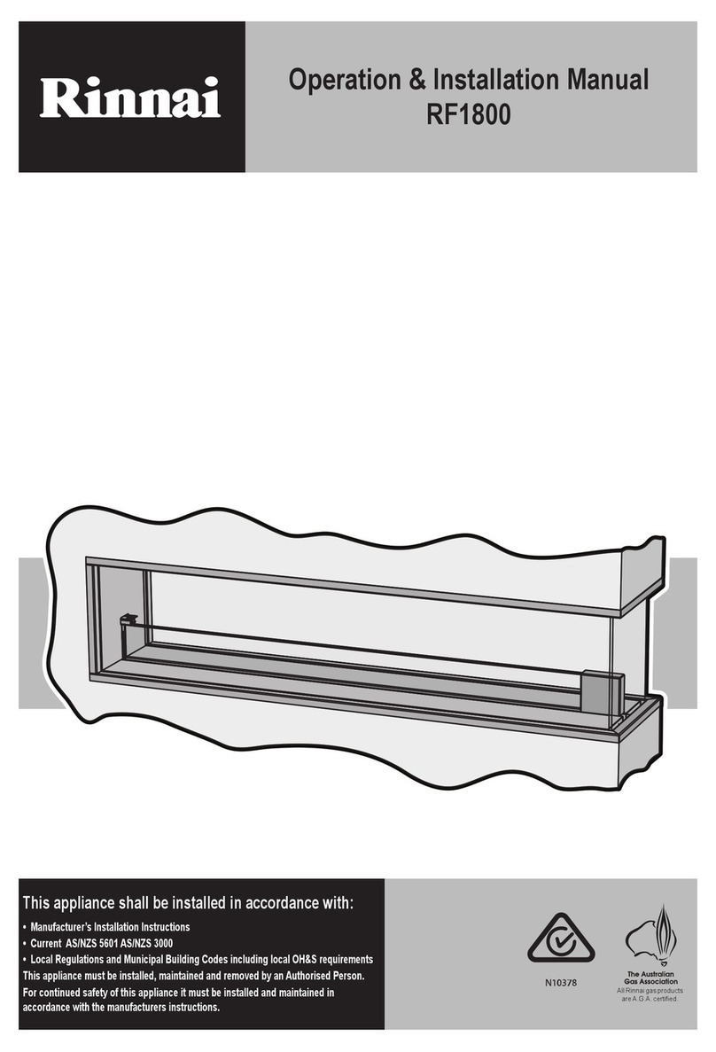 Rinnai RF1800 User manual Rinnai RF1800 User manual