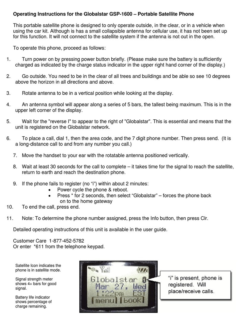 Globalstar Qualcomm GSP-1600 User manual
