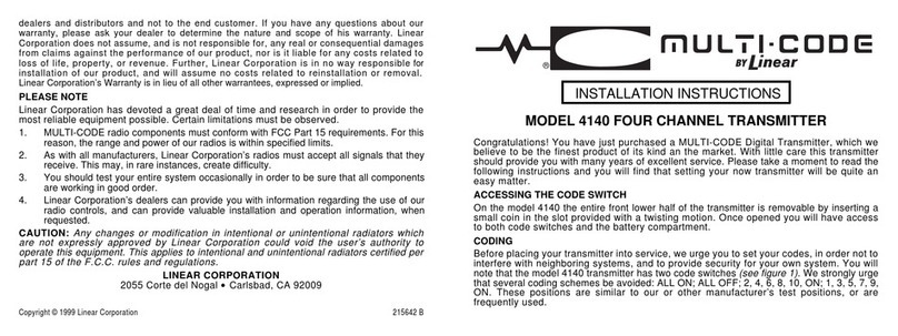 Multi-code 4140 installation instructions