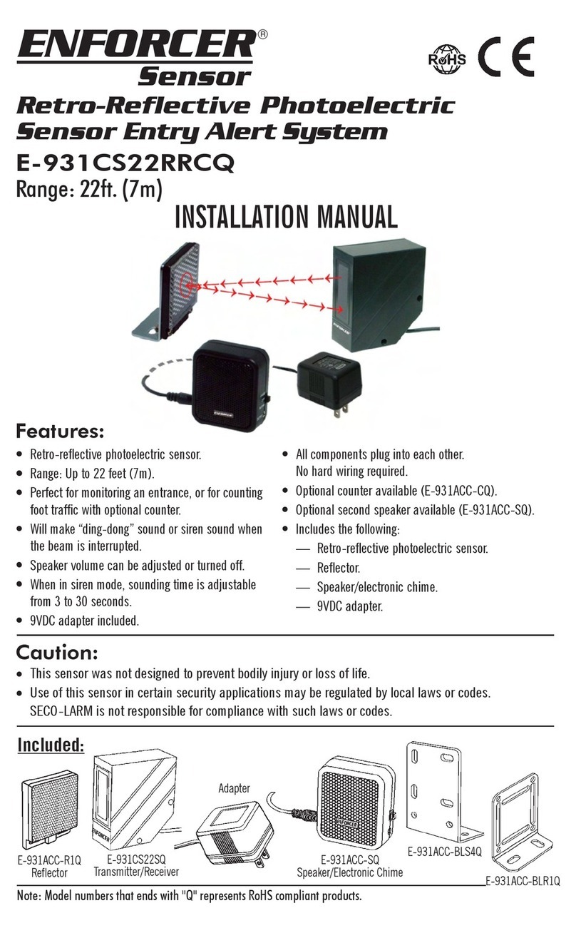 SECO-LARM E-931CS22RRCQ installation manual