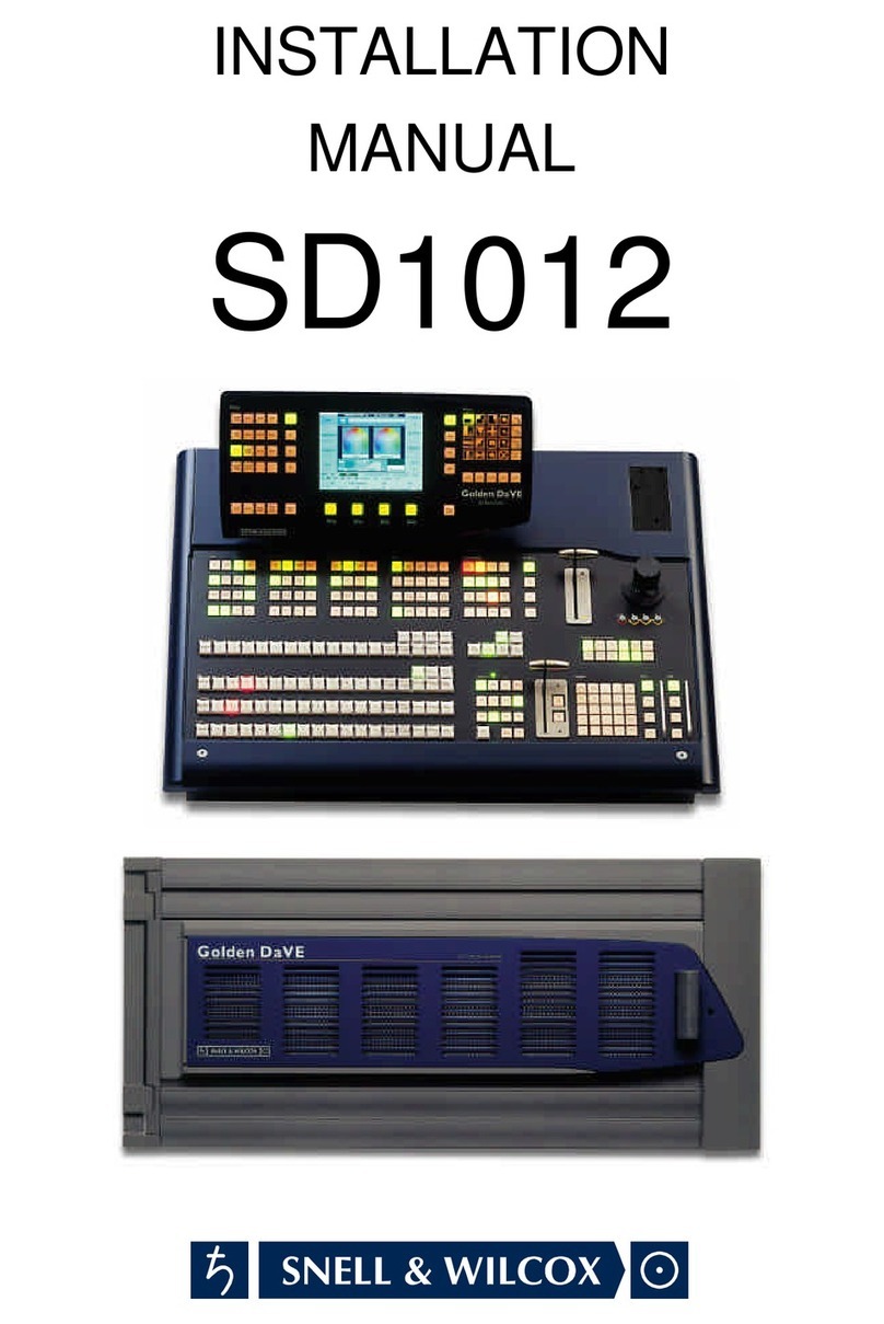 Snell & Wilcox SD1012 installation manual