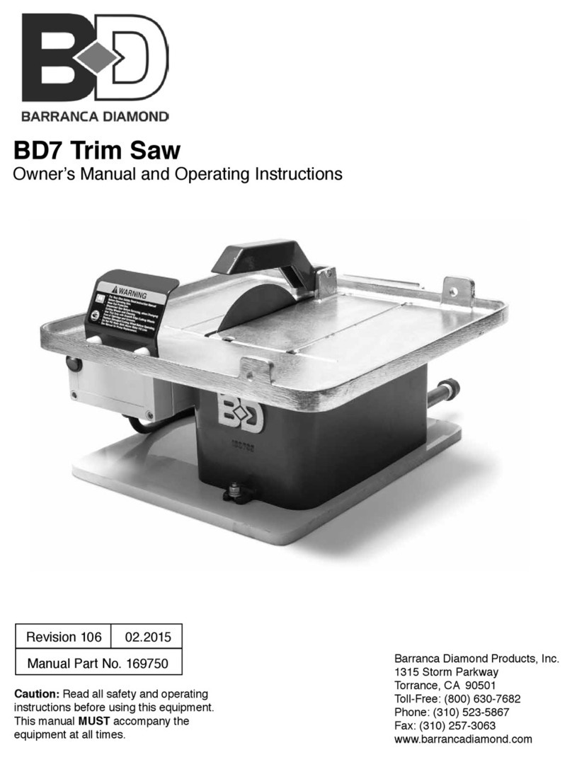 Barranca Diamond BD7 Owner's Manual and Operating Instructions
