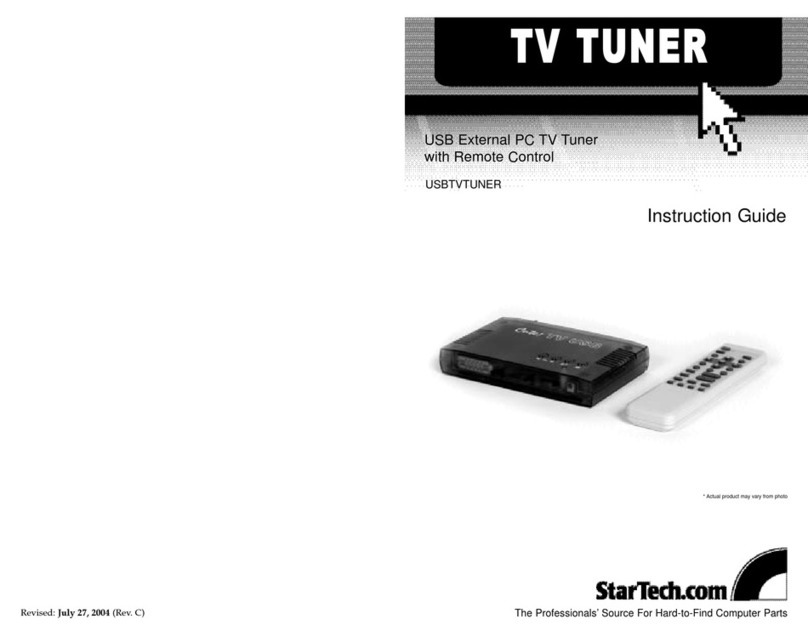 StarTech.com USBTVTUNER Instruction guide