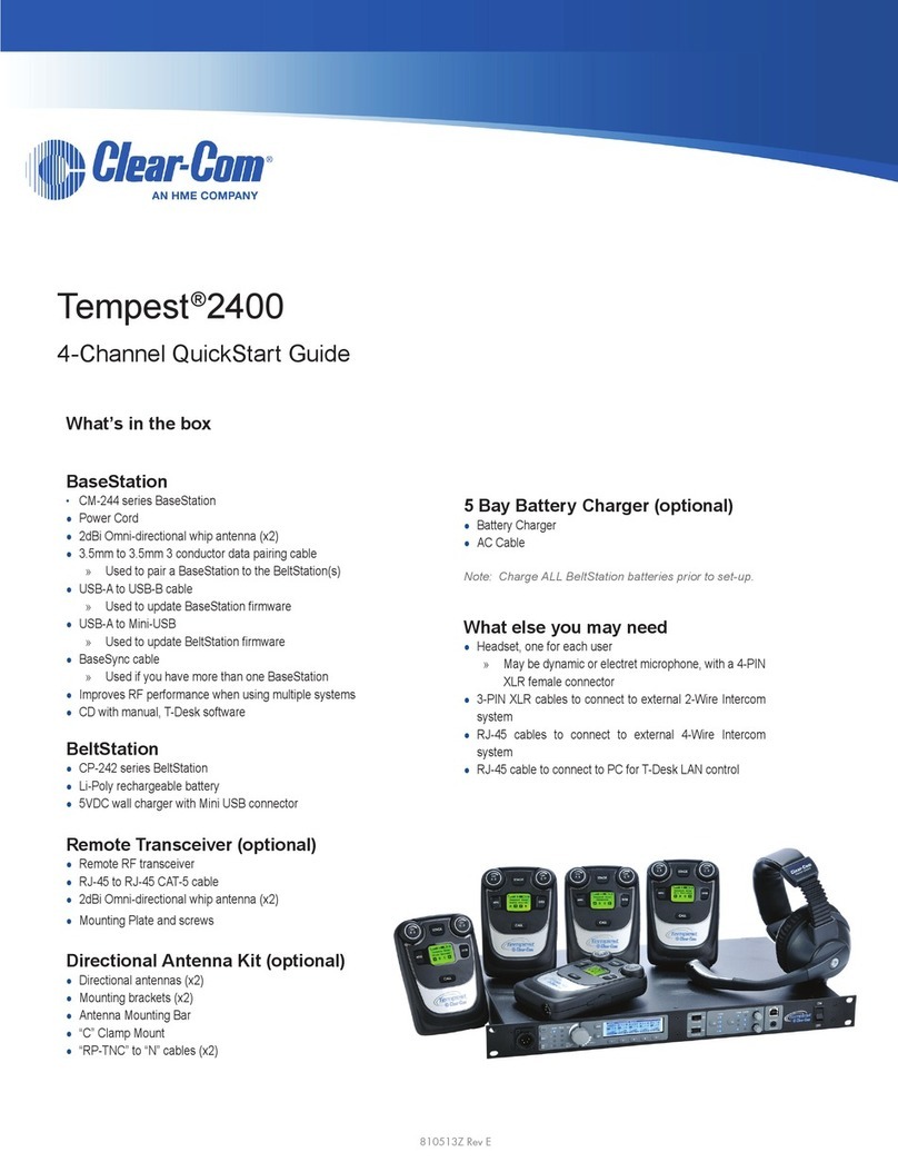Clear-Com TEMPEST 2400 User manual