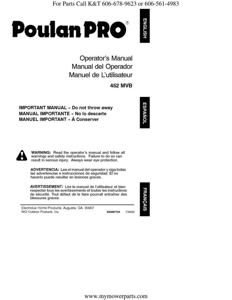 Poulan Pro 452 MVB User manual