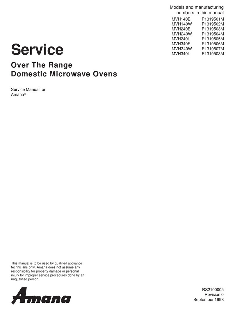 Amana MVH140E User manual