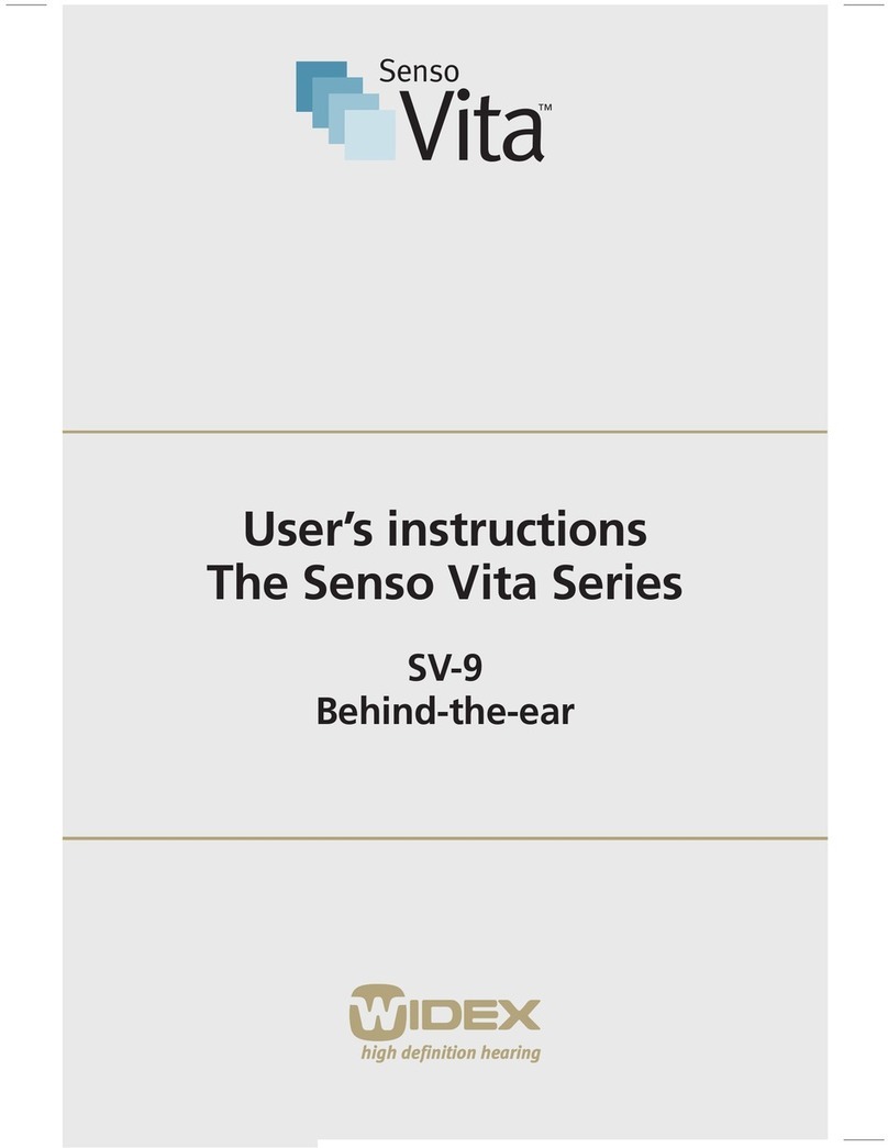 Widex Senso Vita SV-9 User instructions