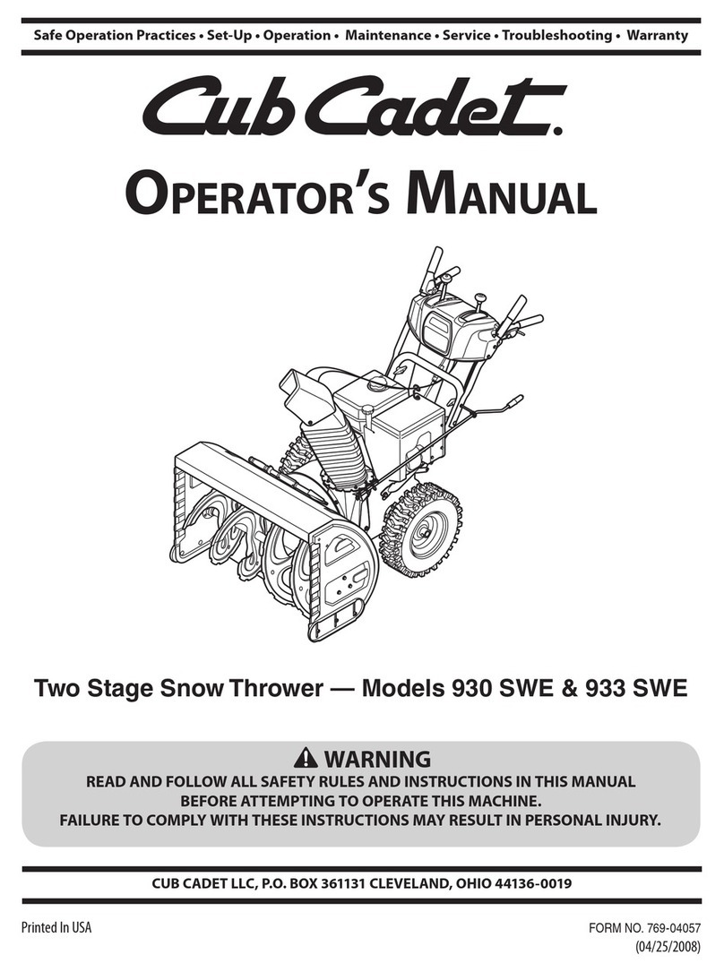 Cub Cadet 930 SWE User manual Cub Cadet 930 SWE User manual