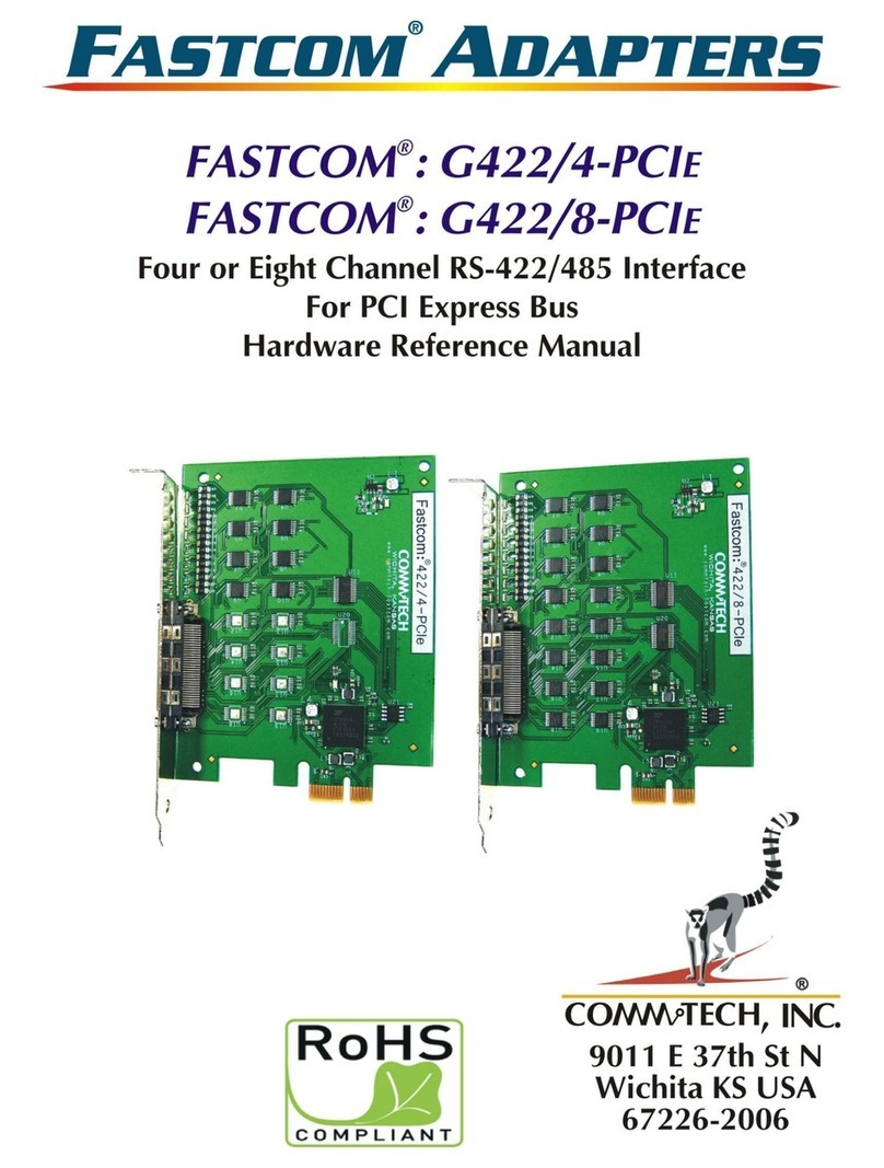CommTech Fastcom G422/4-PCIe Quick user guide