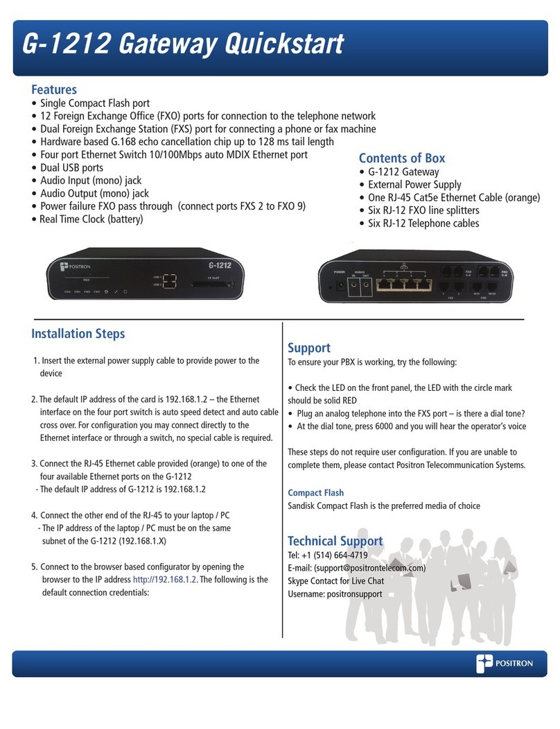 Positron G-1212 User manual