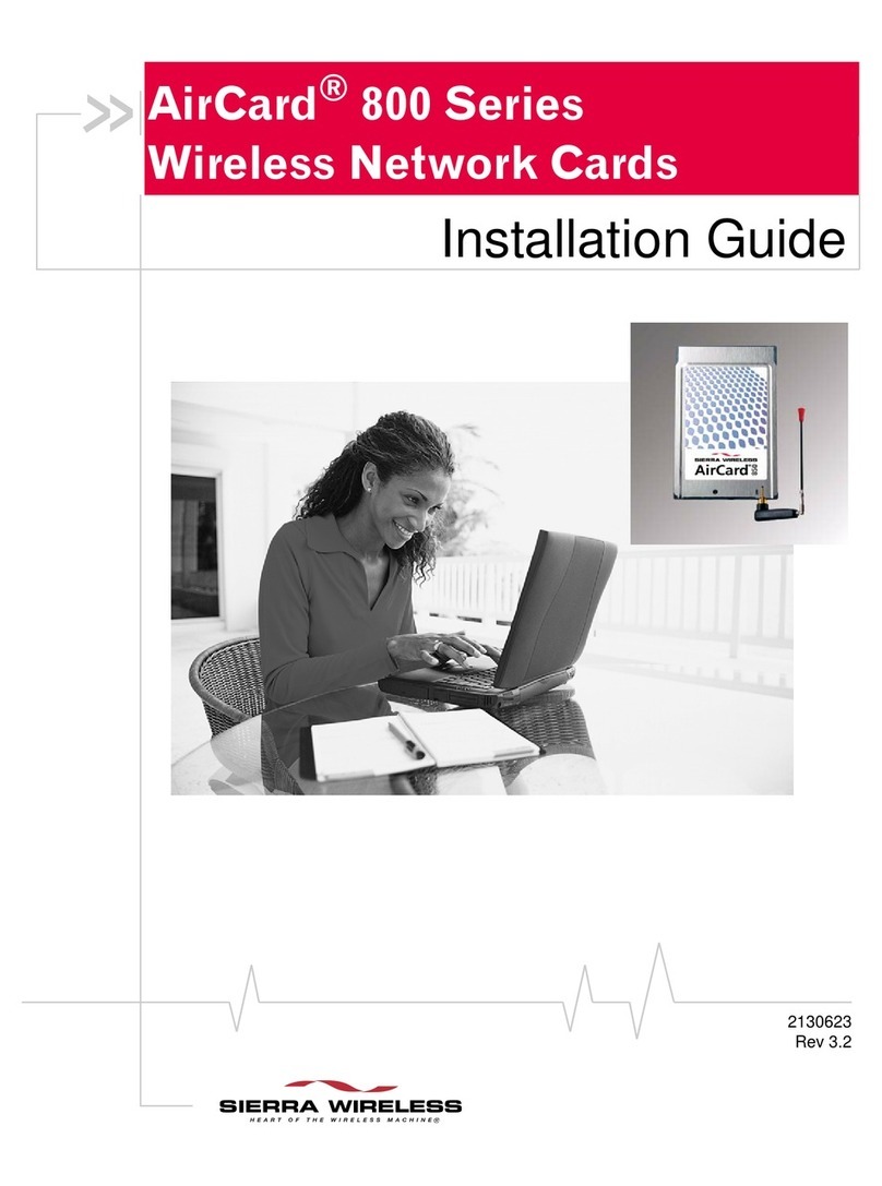 Siera AirCard 800 Series installation guide