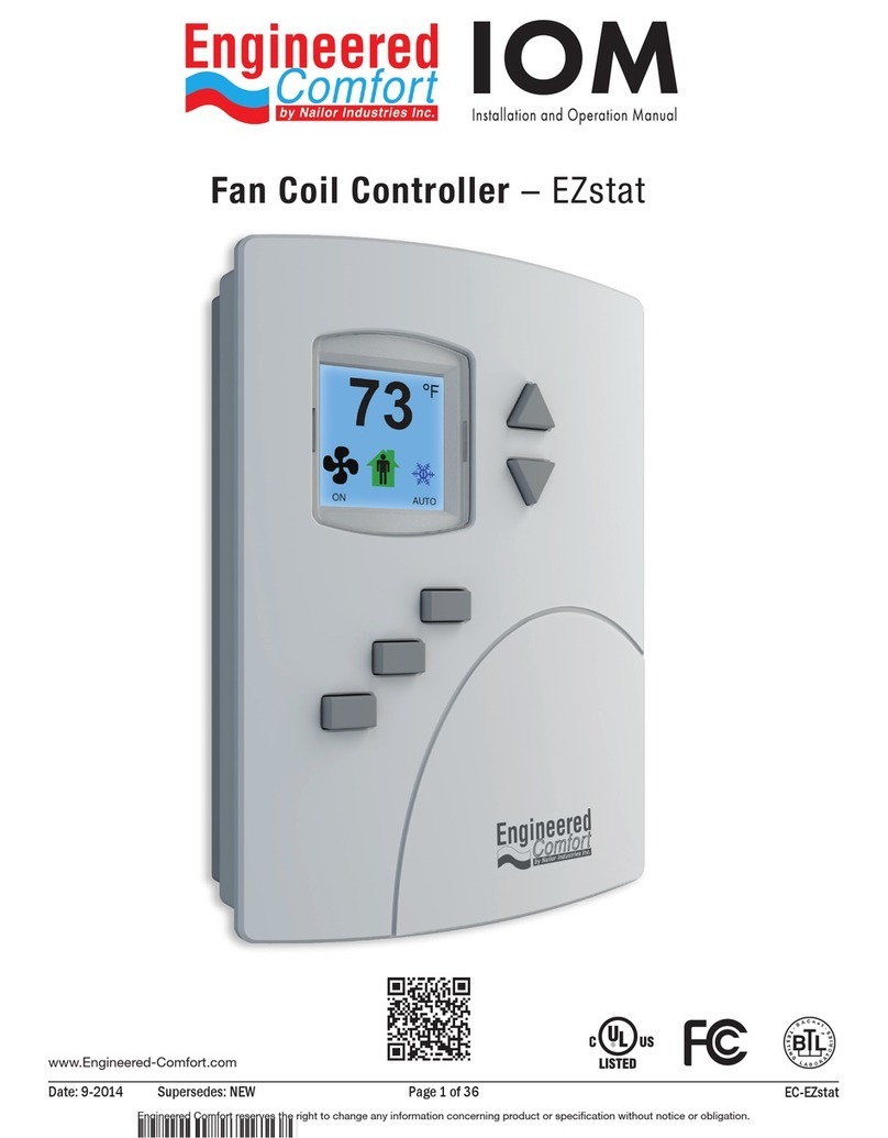 Engineered Comfort Fan Coil Controller EZstat Installation and operation manual