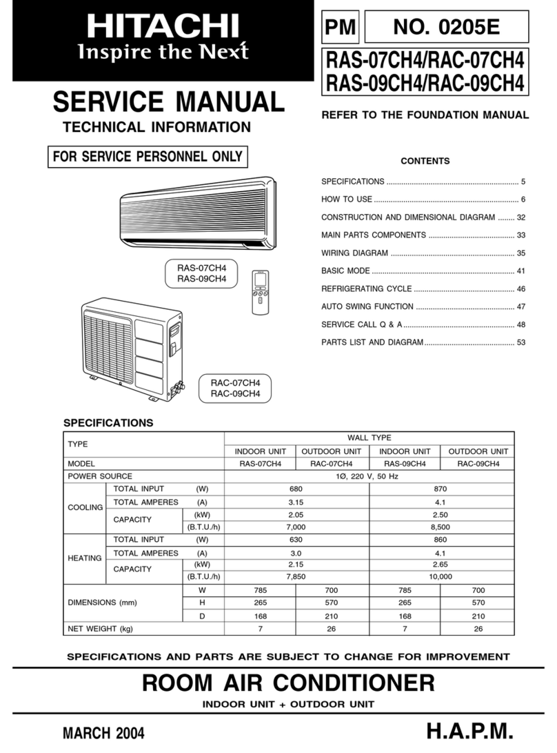 Hitachi RAS-07CH4 User manual