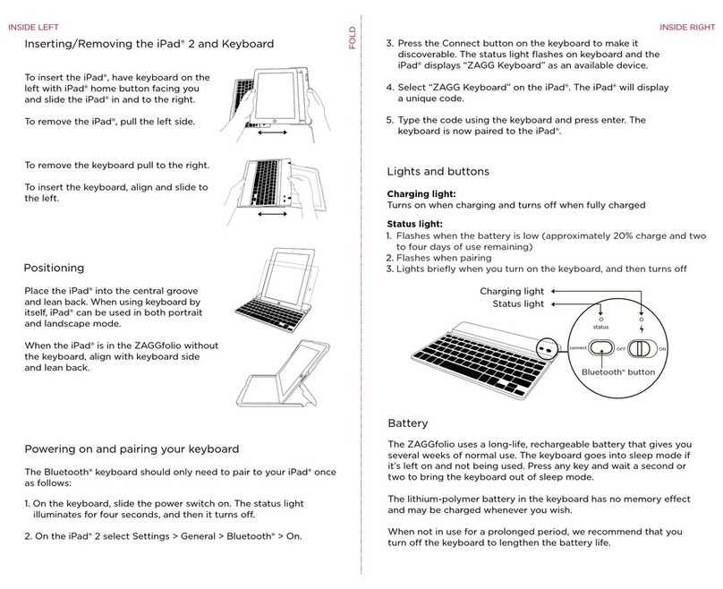 Zagg ZAGGfolio instruction manual