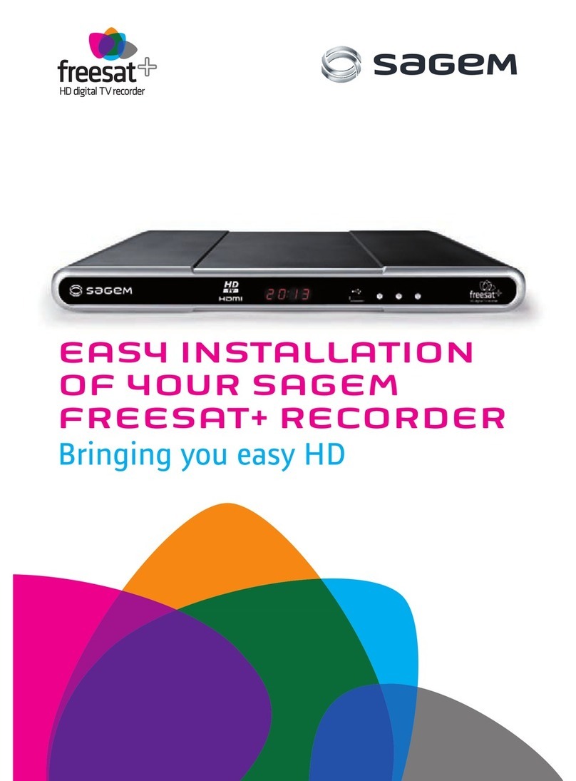 Sagem freesat+ recorder Installation