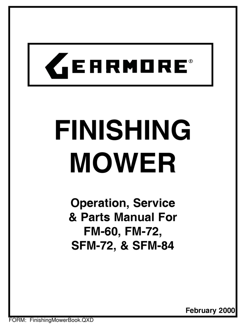 Gearmore FM-60 Operation, service & parts manual