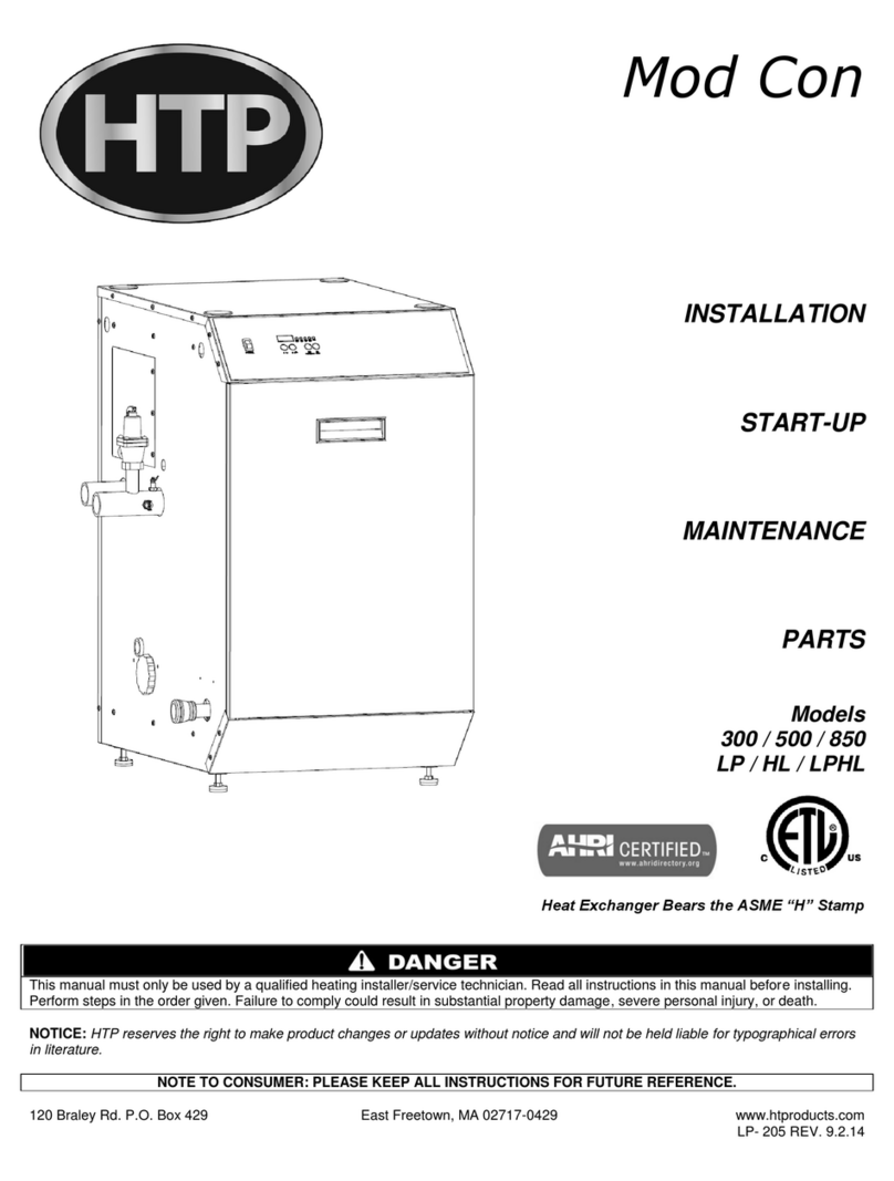 HTP Mod Con Installation, start-up, maintenance, parts, warranty