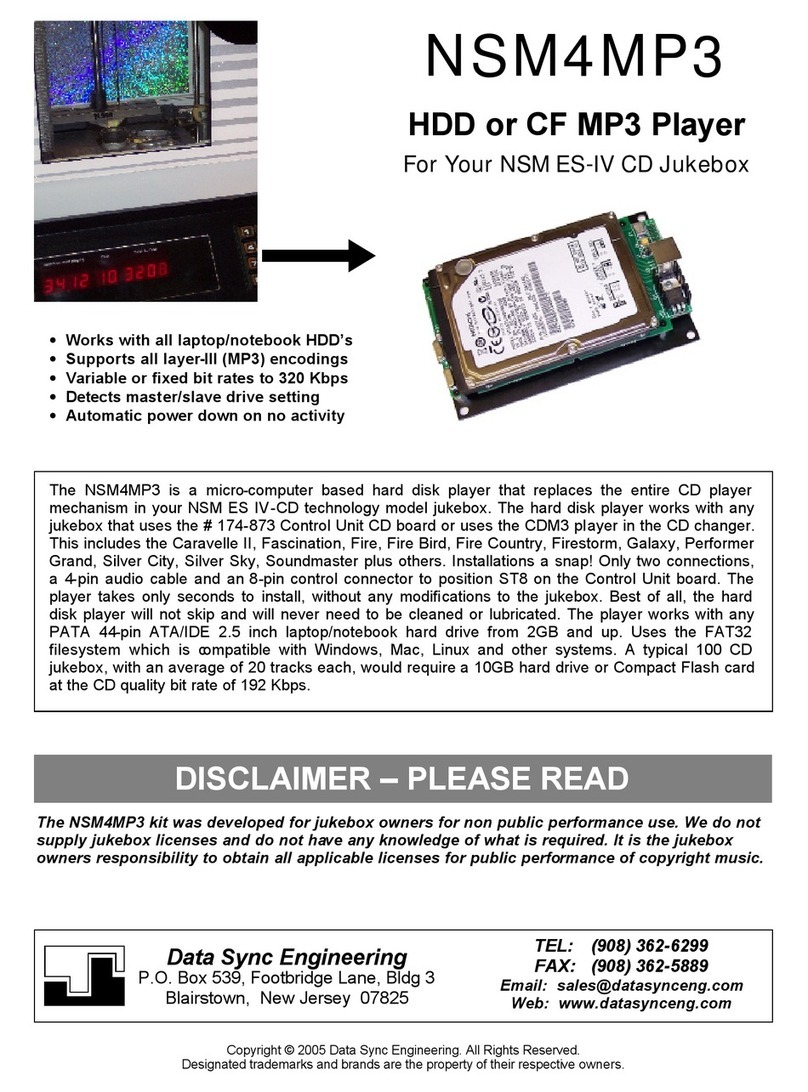 Data Sync Engineering NSM4MP3 instruction manual