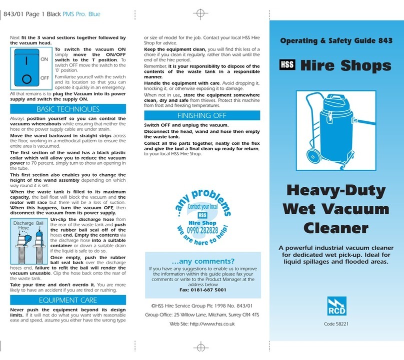 HSS Hire 843 Operating & safety guide