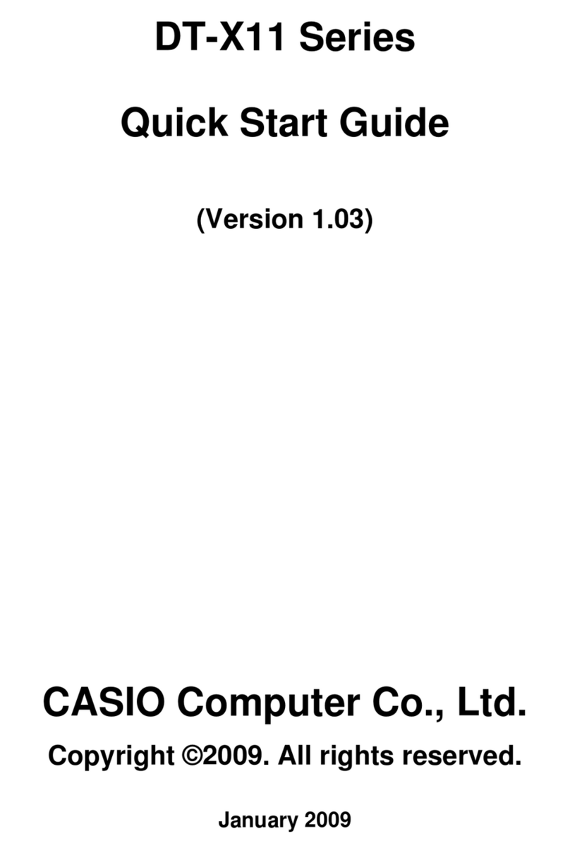 Casio DT-X11M10E quick start guide